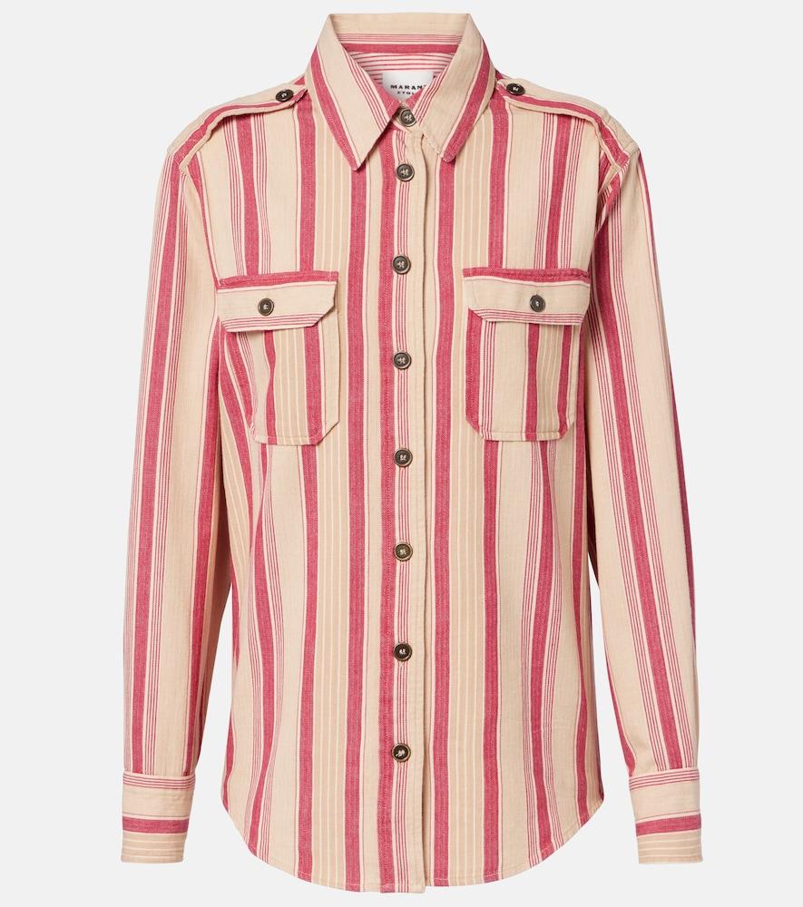 marant etoile gelva striped cotton shirt