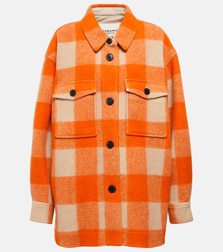 marant etoile harveli checked jacket