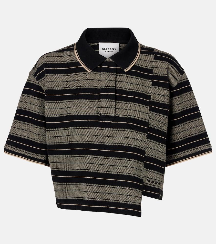 marant etoile isalyne striped cotton polo shirt