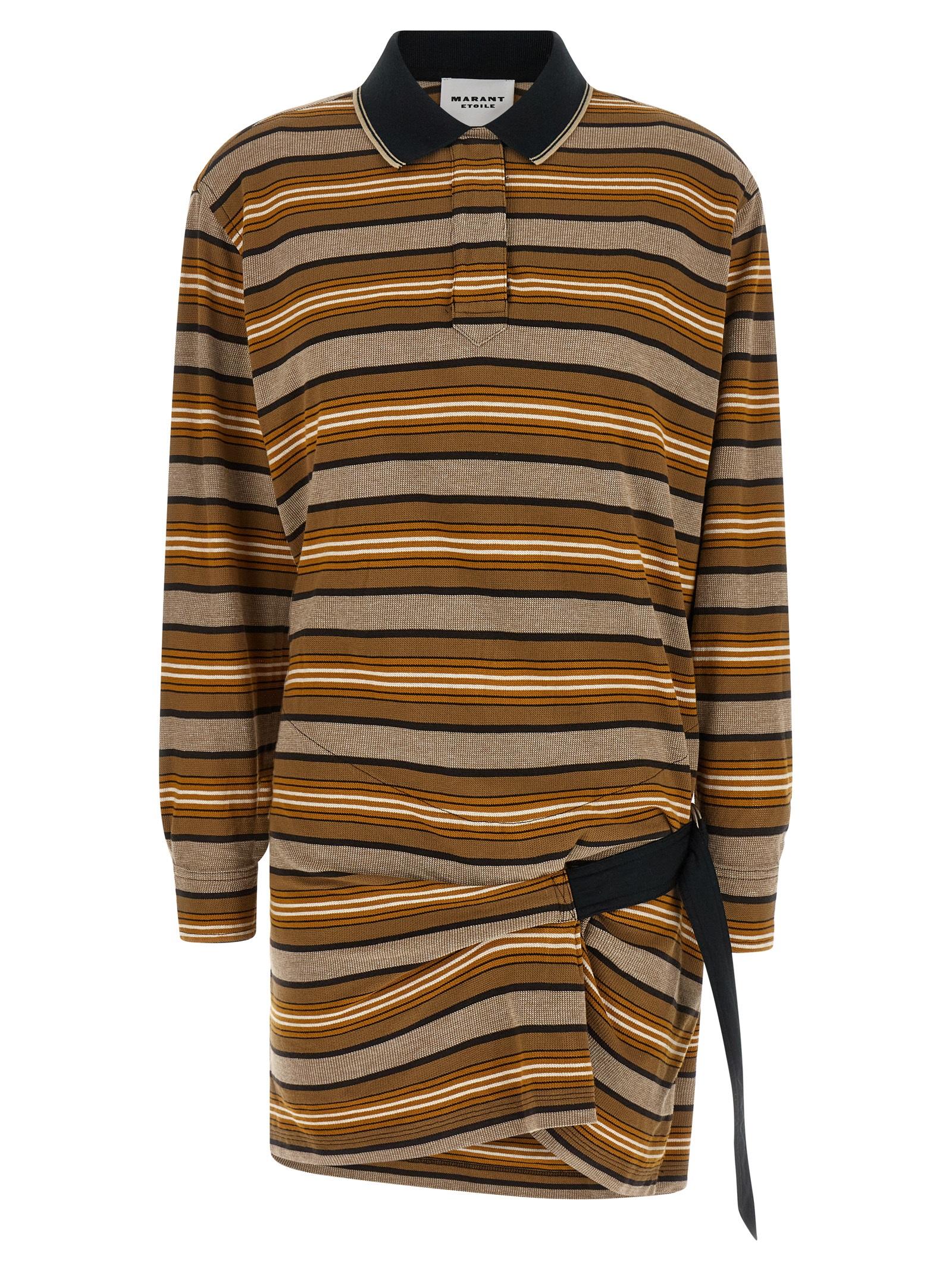 marant etoile isea dress beige cotton - women