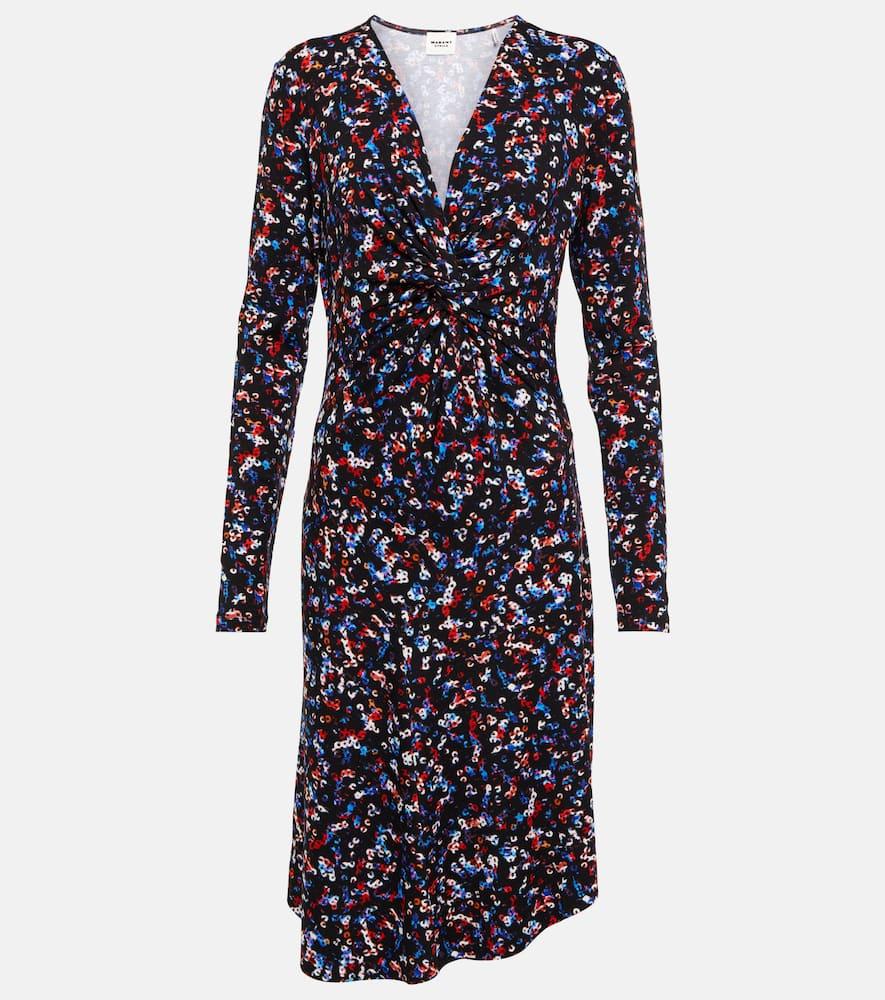 marant etoile jadiya floral midi dress