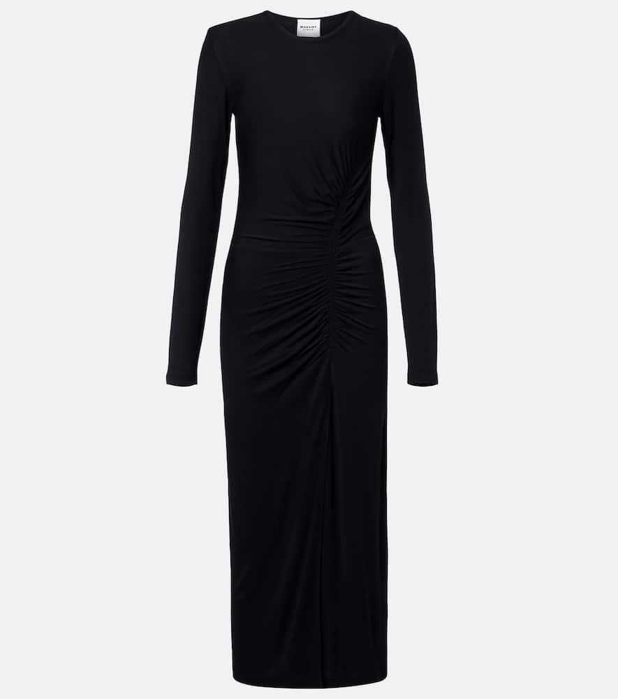 marant etoile jelina gathered jersey maxi dress