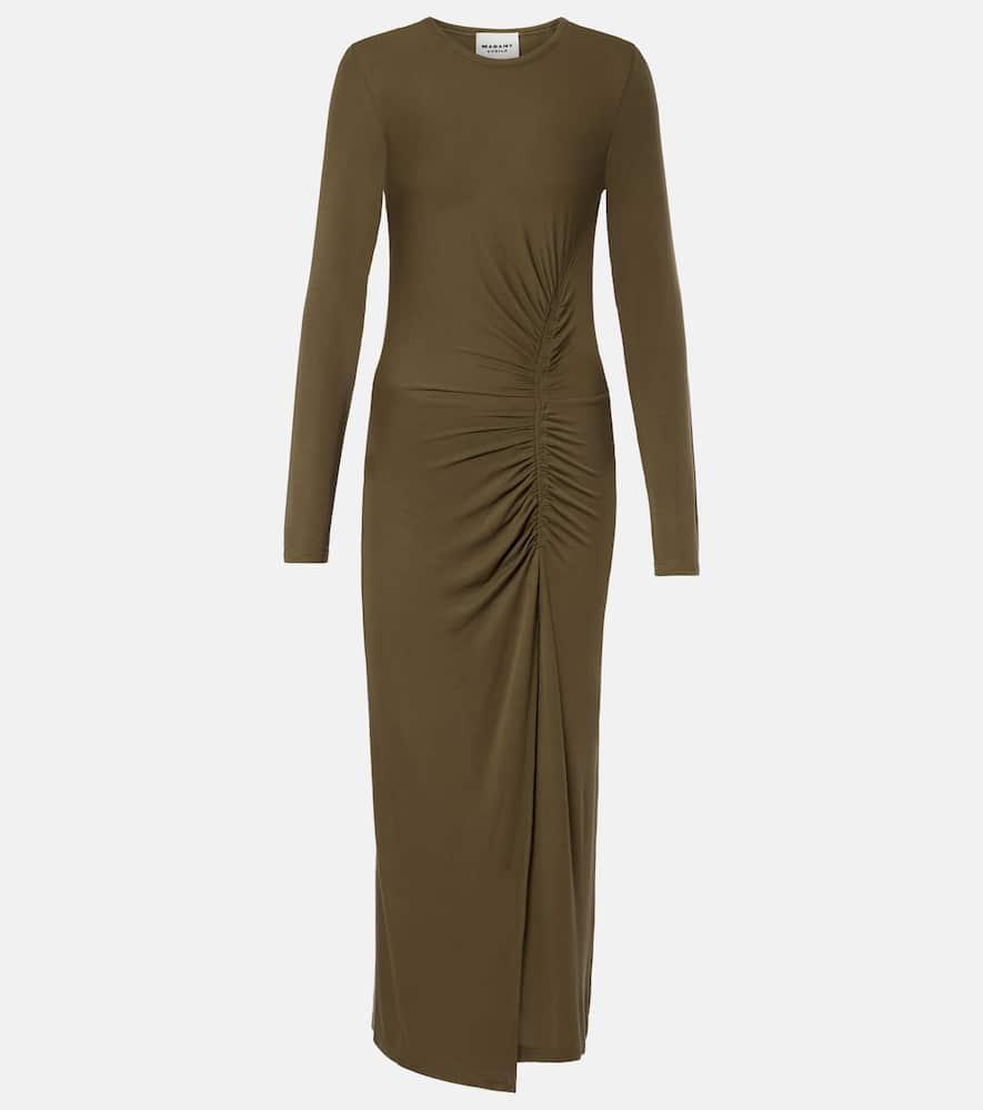 marant etoile jelina gathered jersey maxi dress