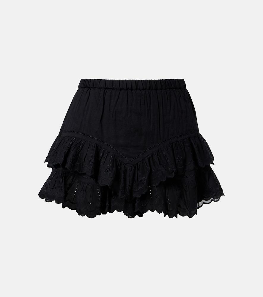 marant etoile jocadia broderie anglaise cotton shorts