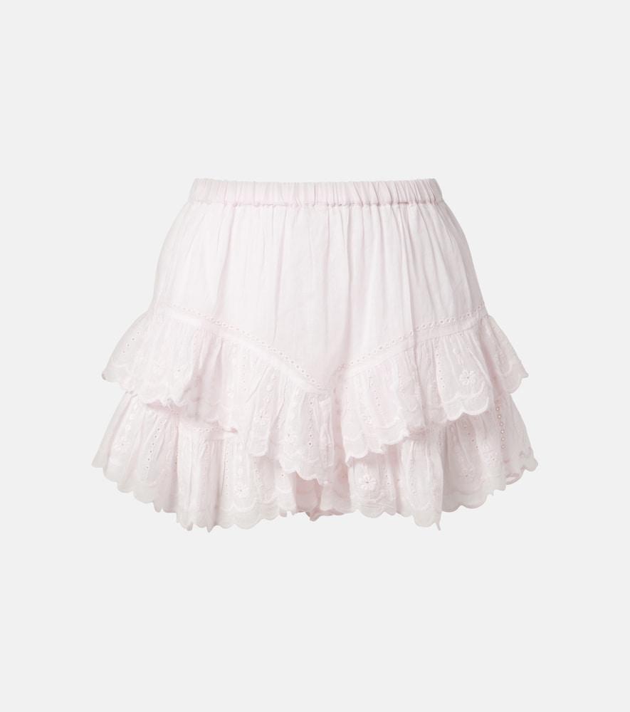 marant etoile jocadia broderie anglaise cotton shorts
