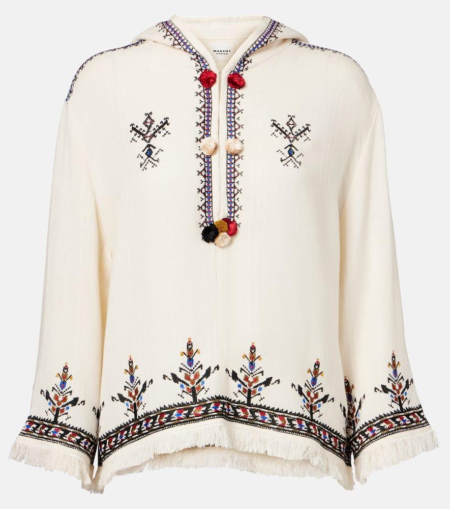 marant etoile kameya embroidered top