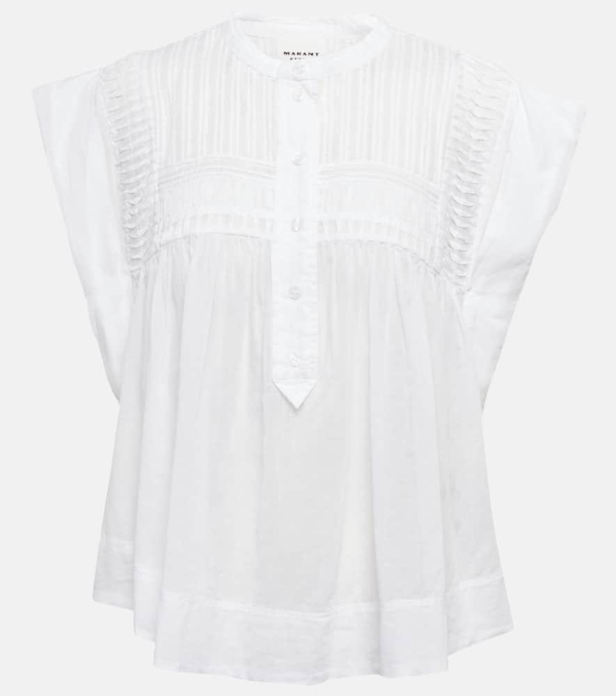 marant etoile leaza cotton blouse