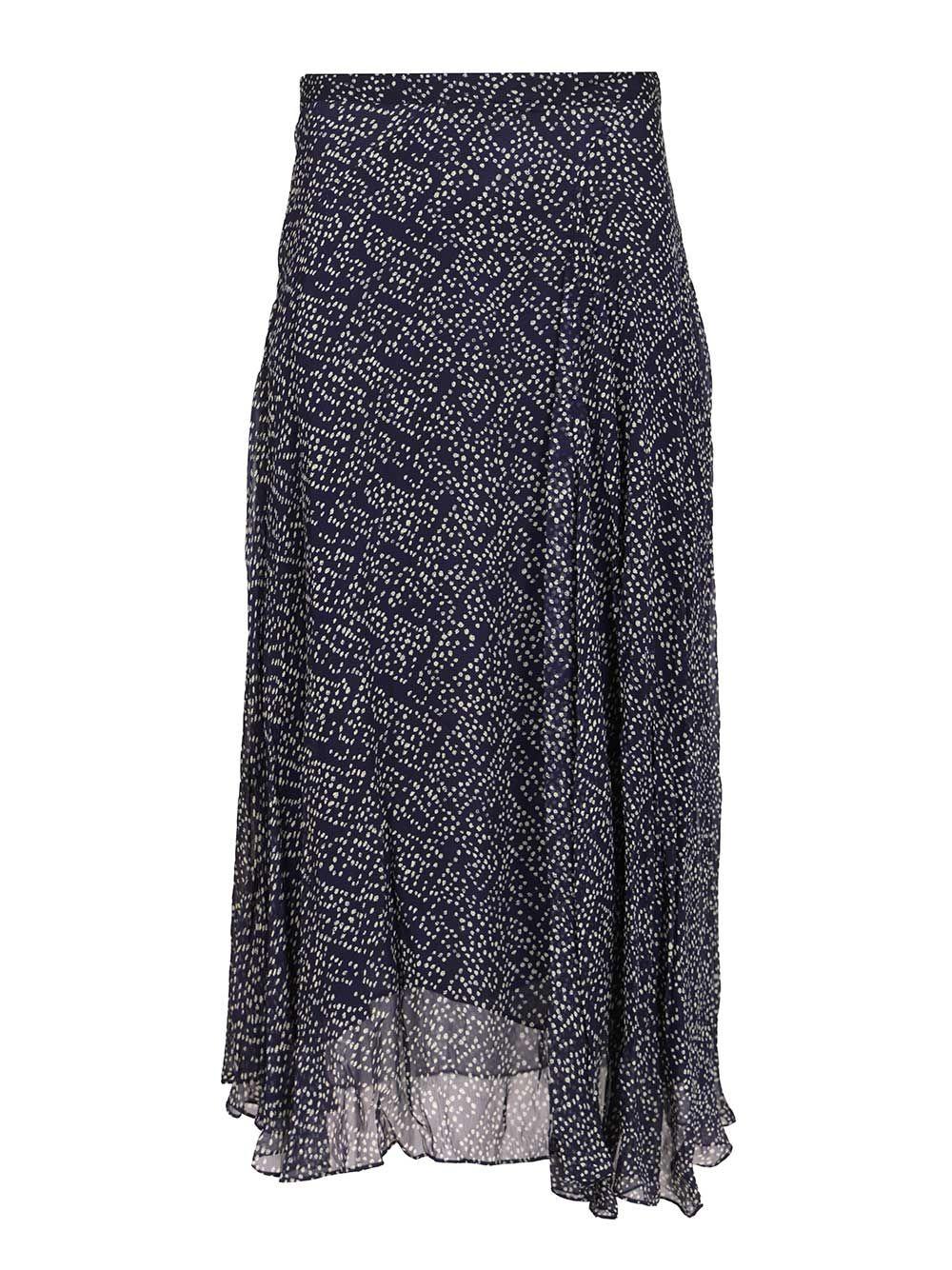 marant etoile long skirt lycia blue viscose - women
