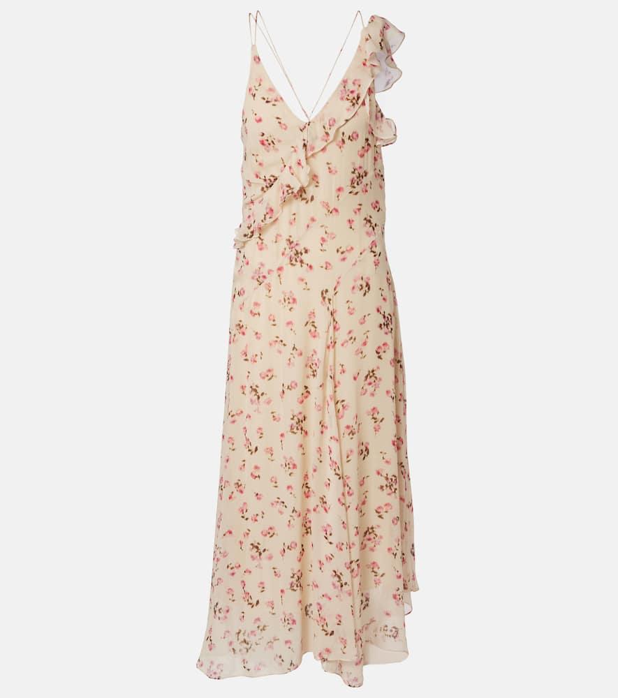 marant etoile luxie floral midi dress