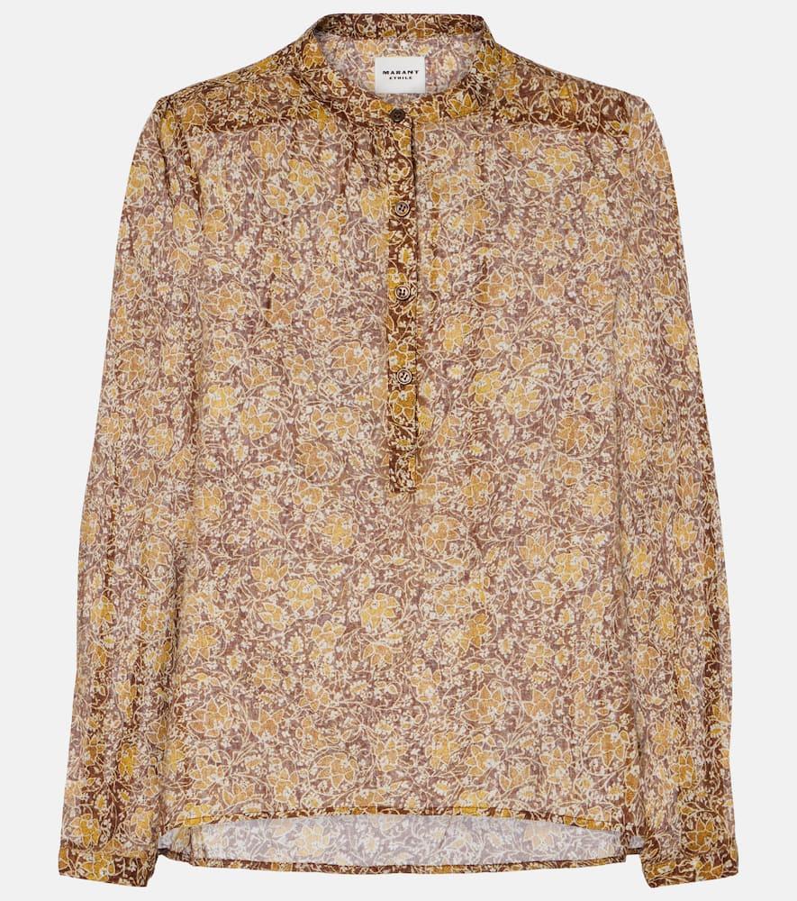 marant etoile maria floral cotton voile blouse