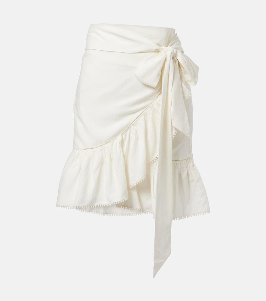 marant etoile mempster ruffled wrap skirt
