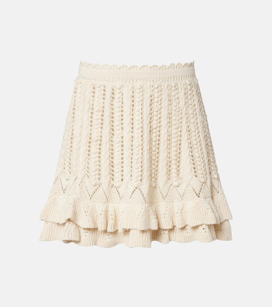 marant etoile nelle cotton crochet miniskirt