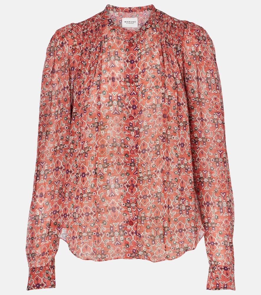 marant etoile neolin printed crêpe blouse