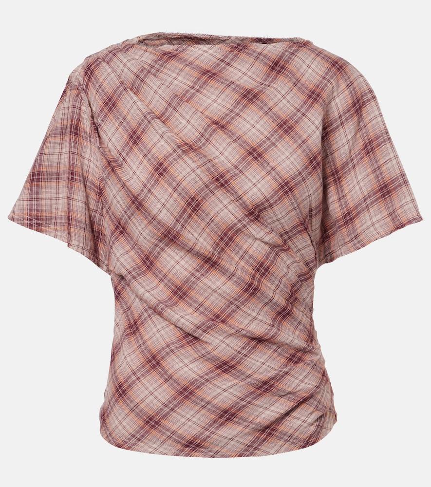 marant etoile neyela checked cotton t