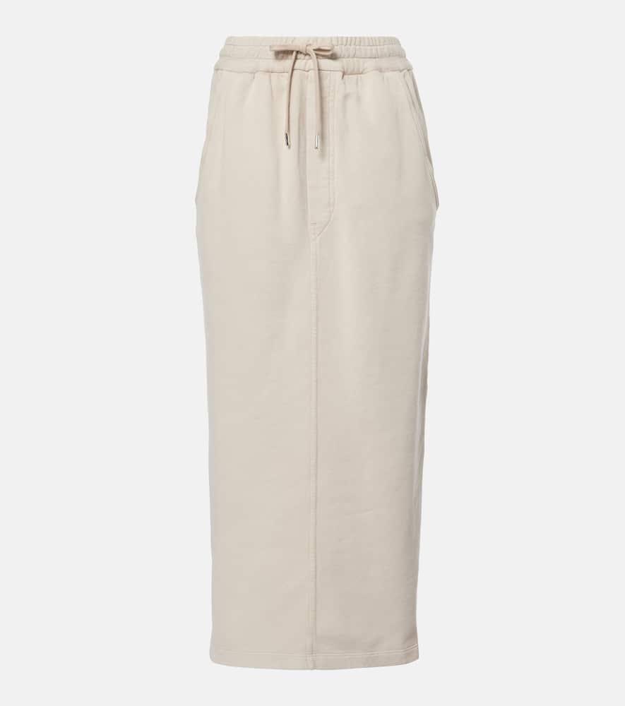 marant etoile noreen cotton jersey midi skirt