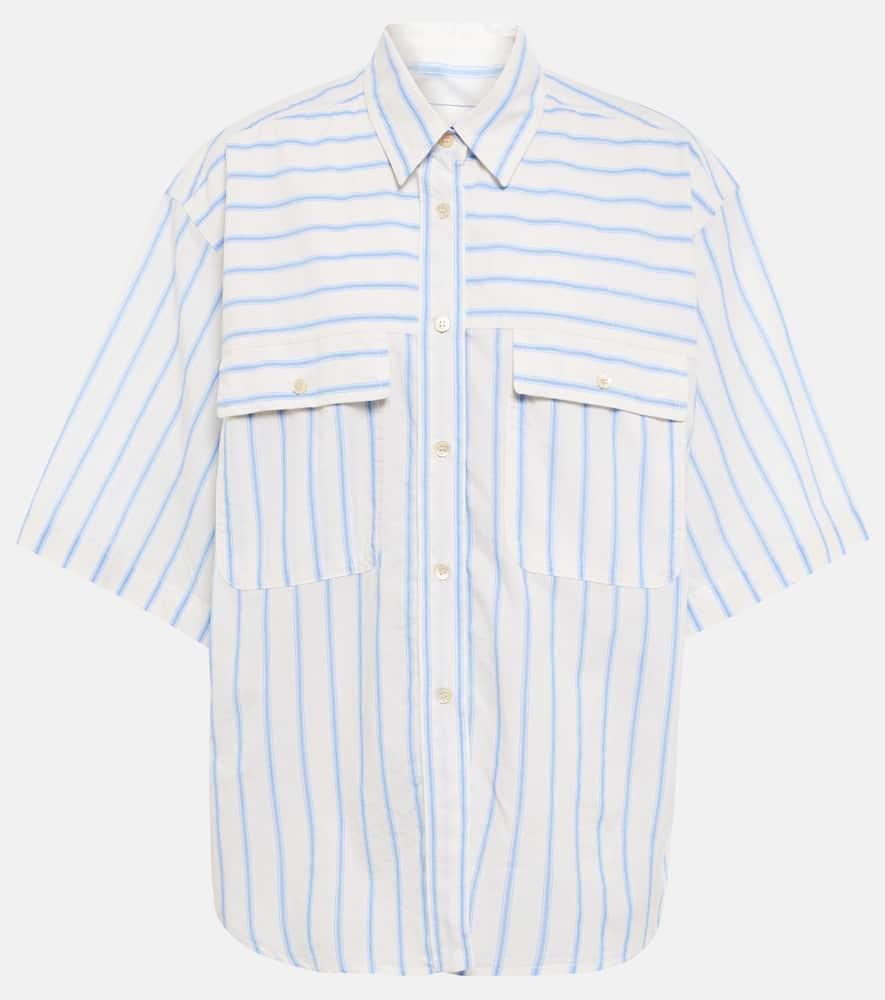 marant etoile nulenci striped cotton shirt