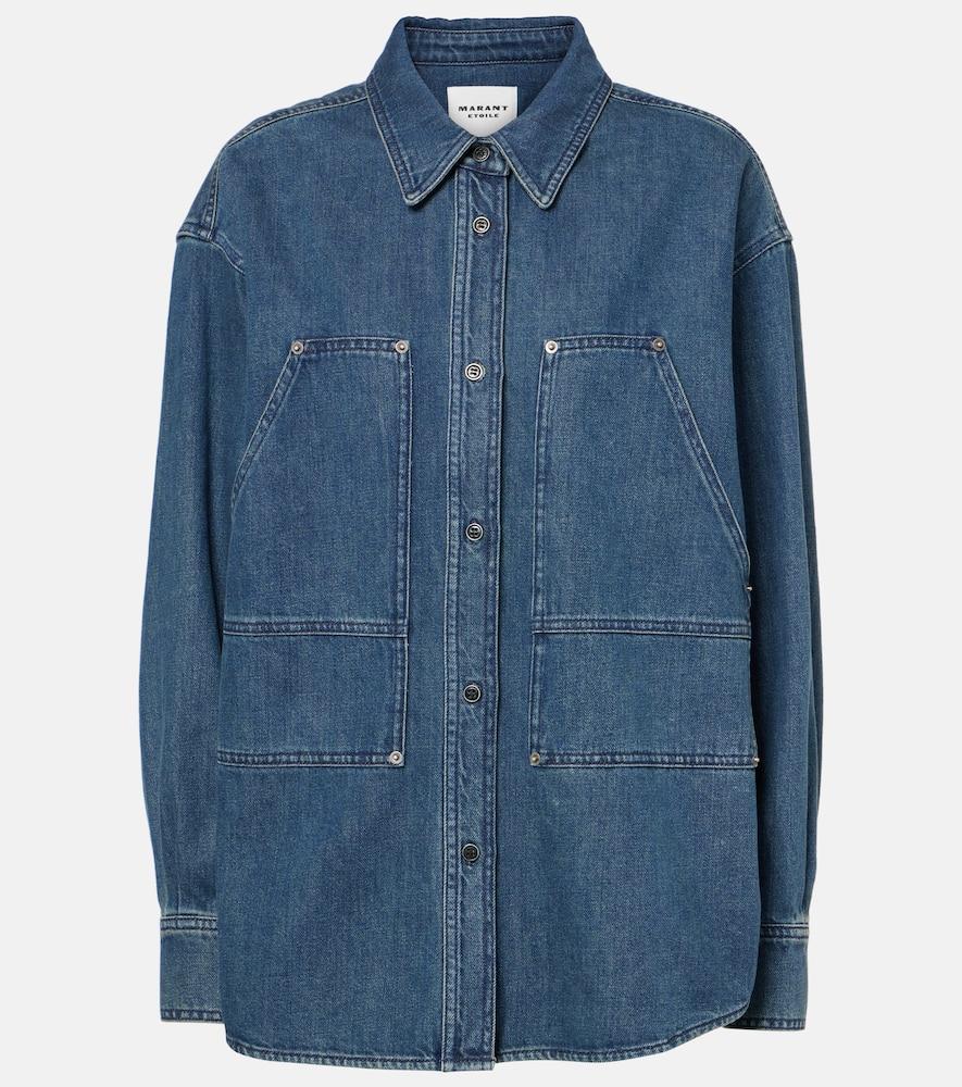 marant etoile okely denim overshirt