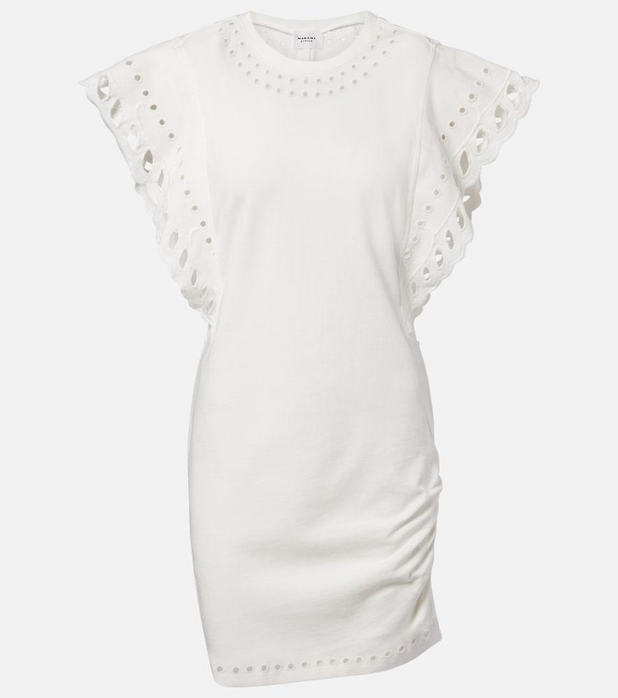 marant etoile orlane embroidered cotton minidress