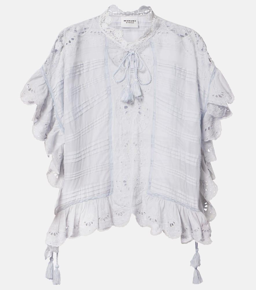 marant etoile payton broderie anglaise cotton top