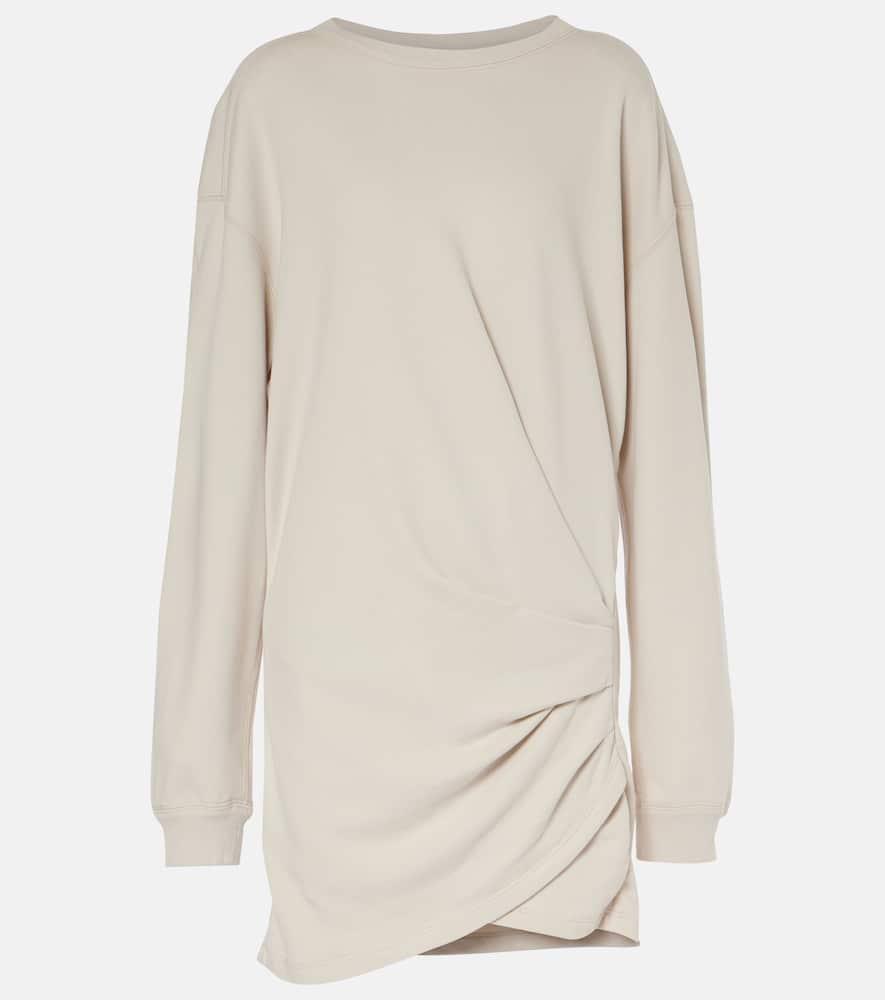 marant etoile pipper draped cotton jersey minidress