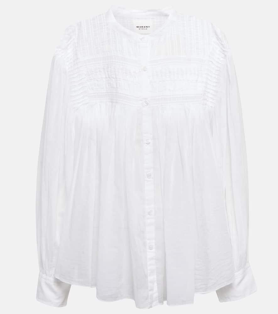 marant etoile plalia oversized cotton blouse