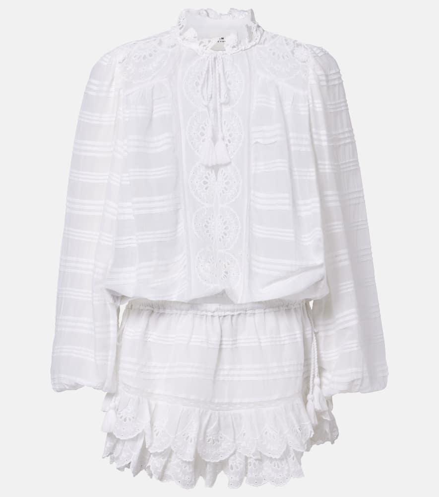 marant etoile preya embroidered cotton minidress