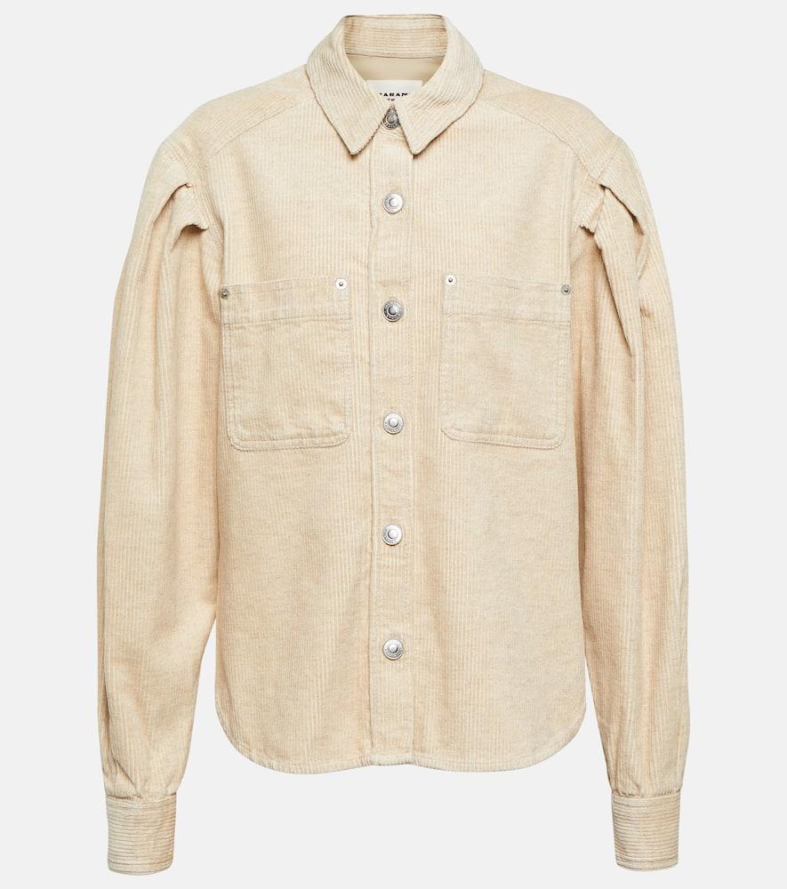 marant etoile renata corduroy shirt jacket