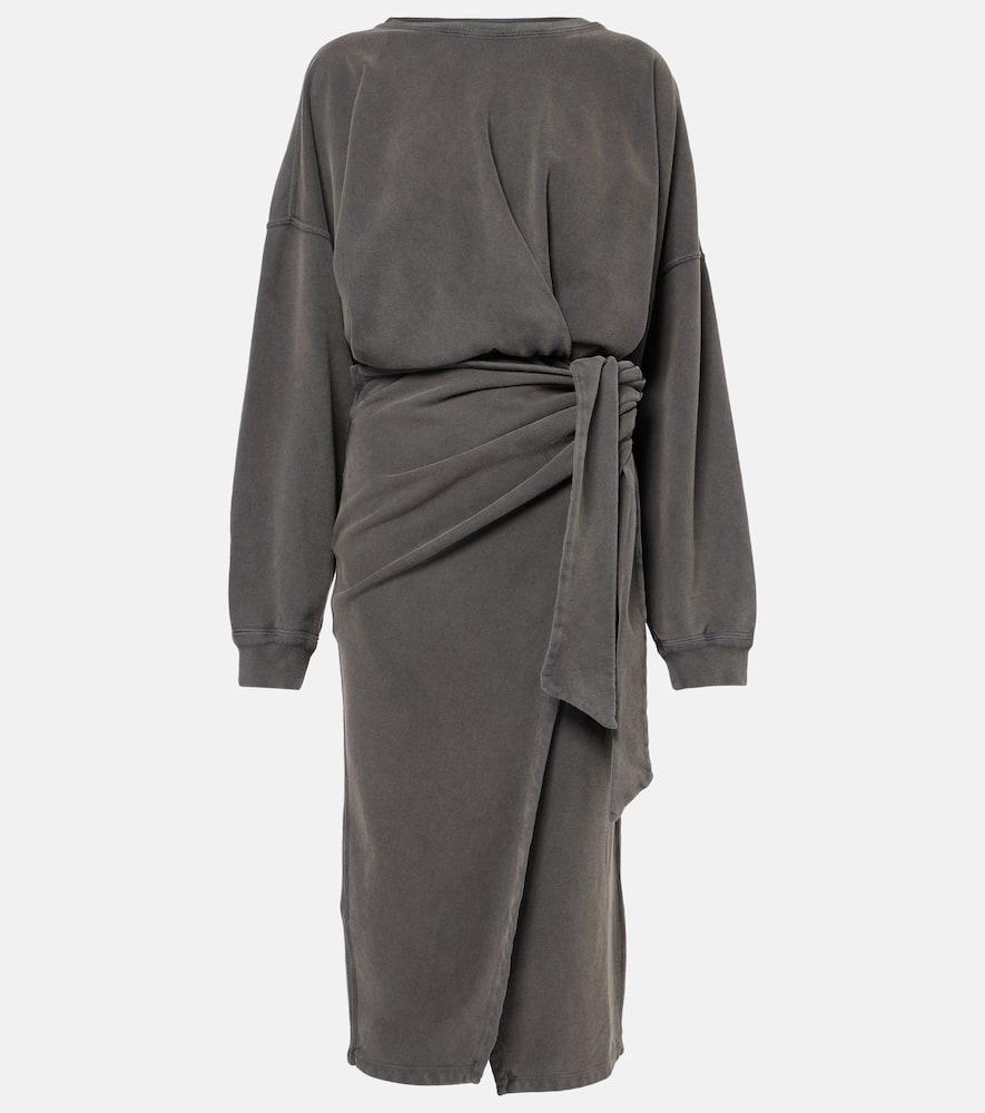 marant etoile sandrina cotton jersey sweatshirt dress