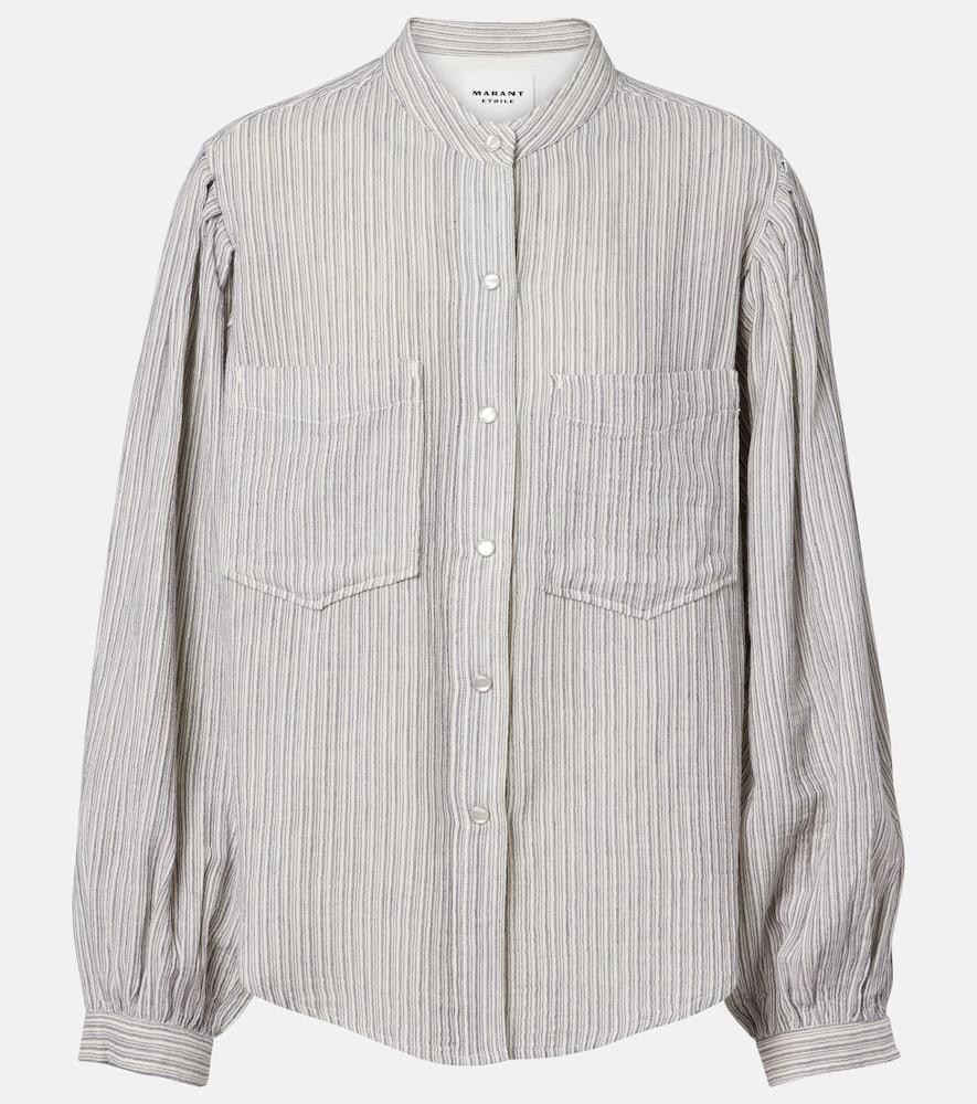 marant etoile selvia striped cotton shirt