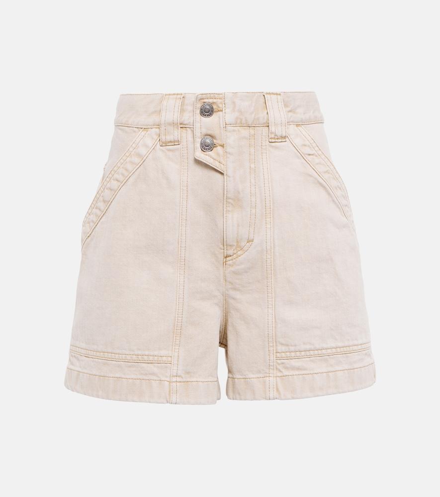 marant etoile sintio denim shorts