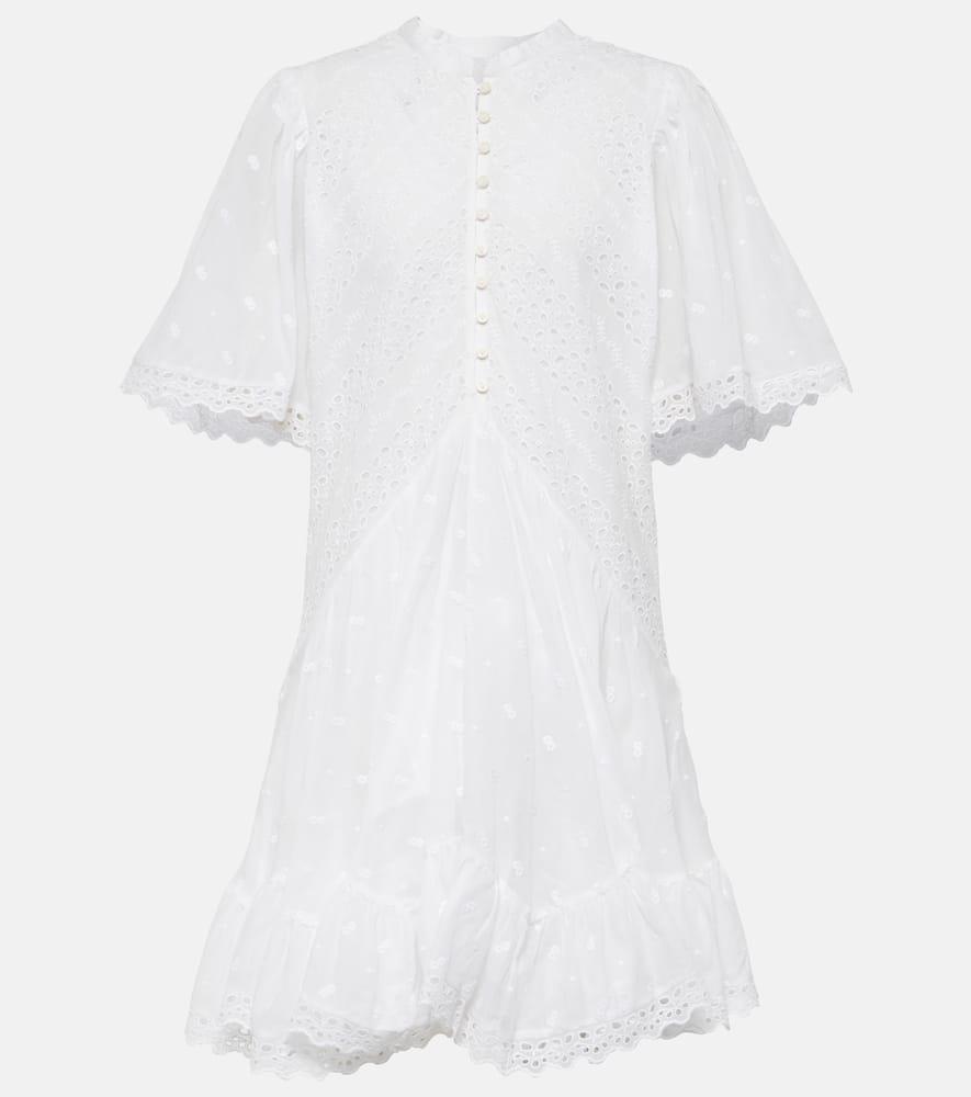 marant etoile slayae embroidered cotton minidress