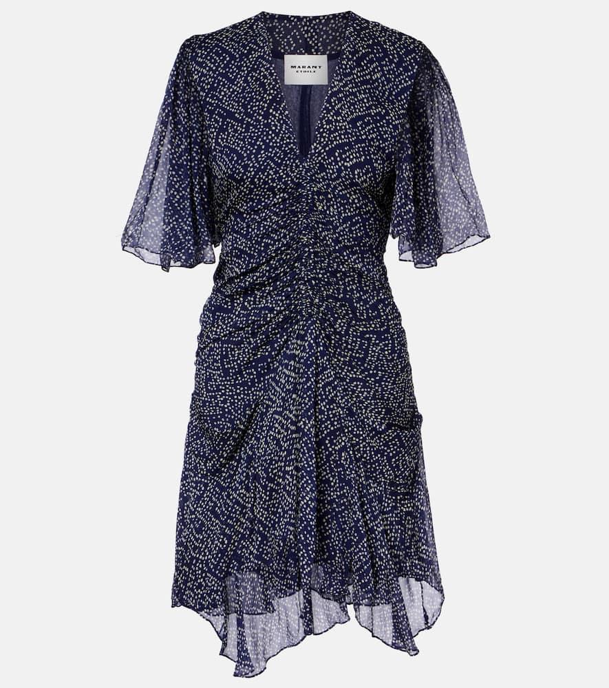 marant etoile vivienne printed muslin minidress