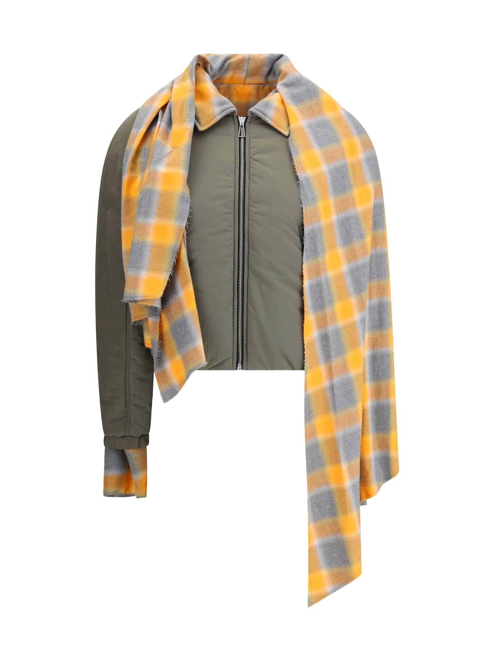 marbell maxi-scarf puffer jacket