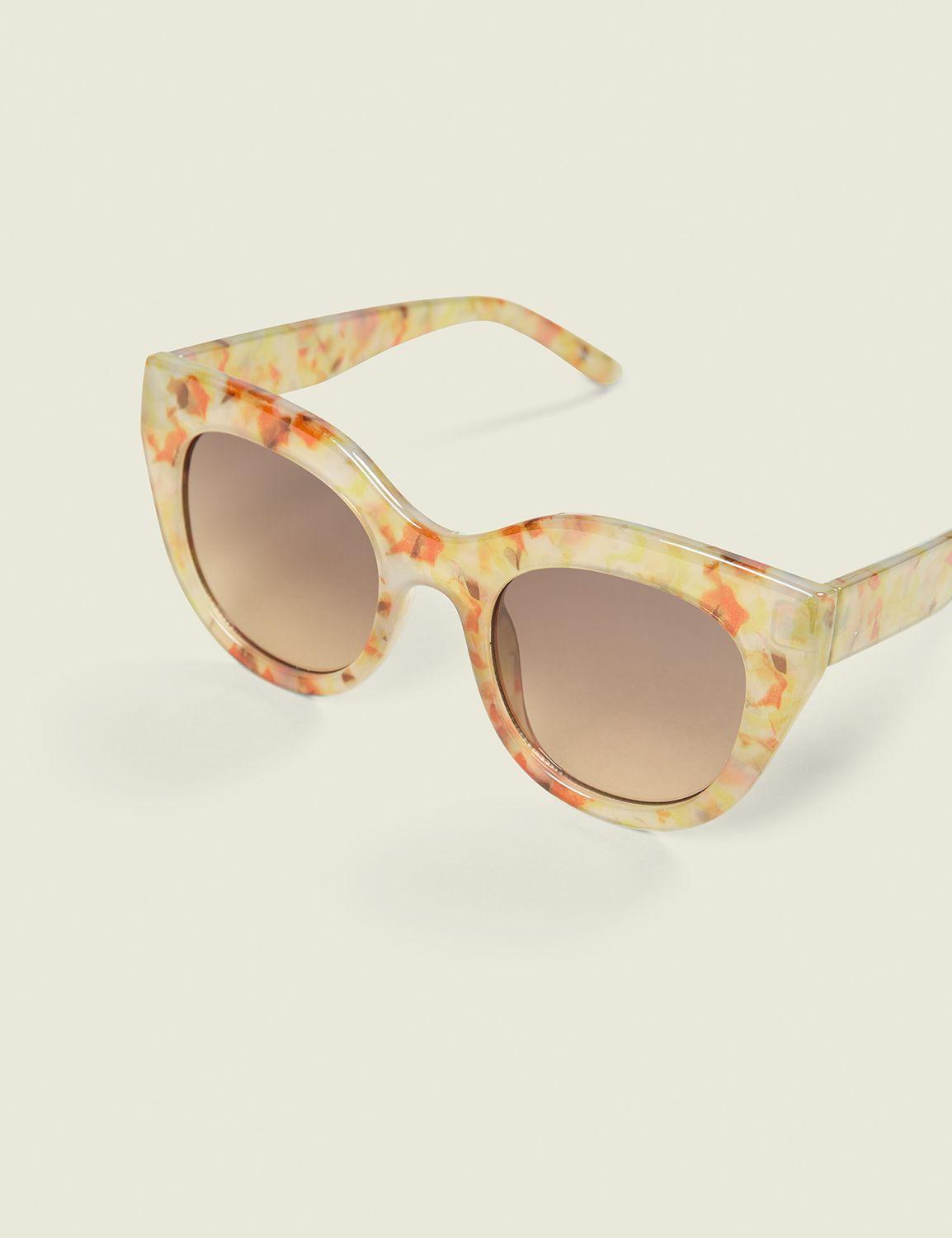 marble print cateye sunglasses