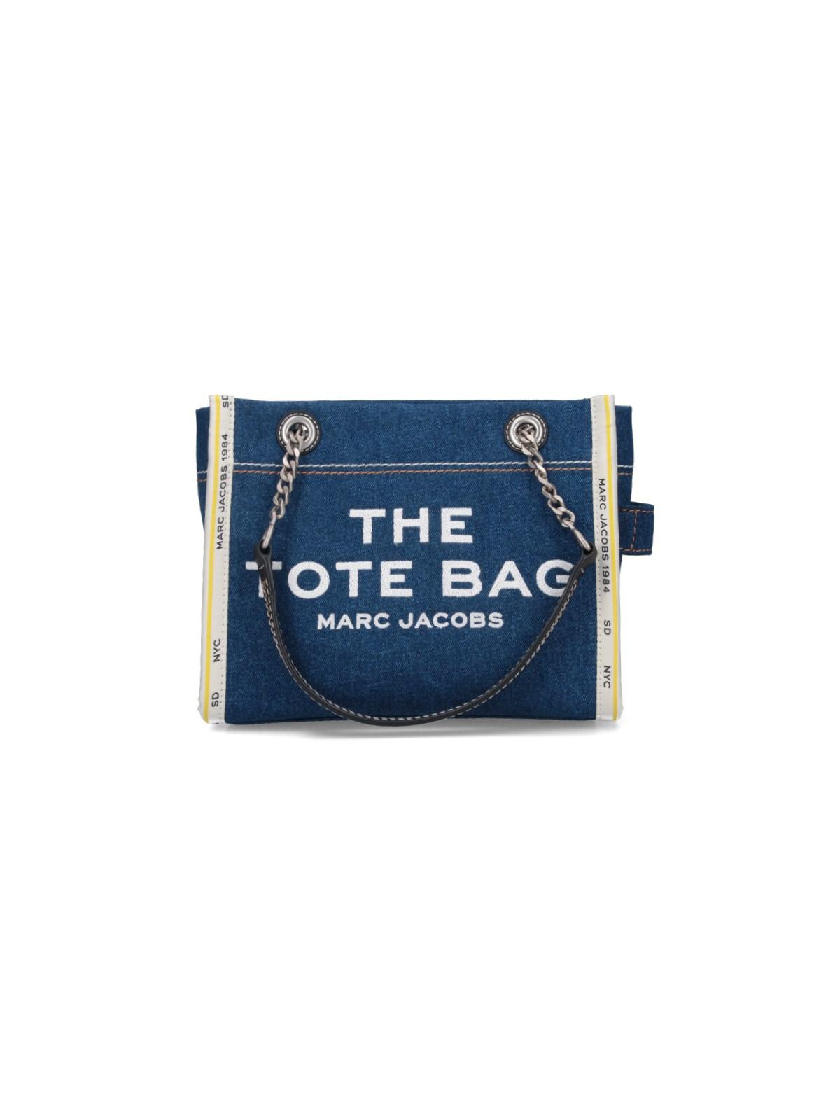 marc jacobs 'the denim chain' small tote bag