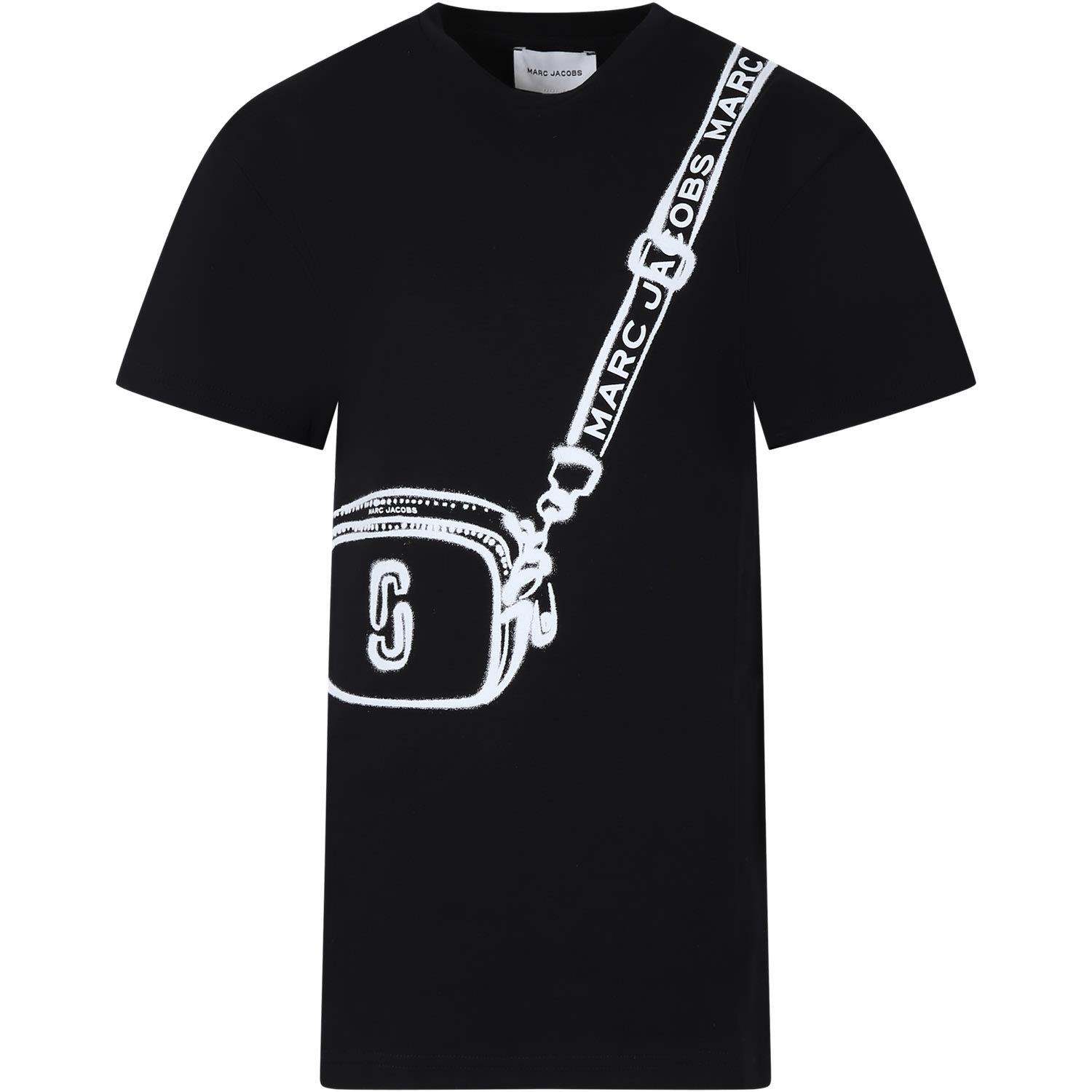 marc jacobs black dress for girl with iconic bag