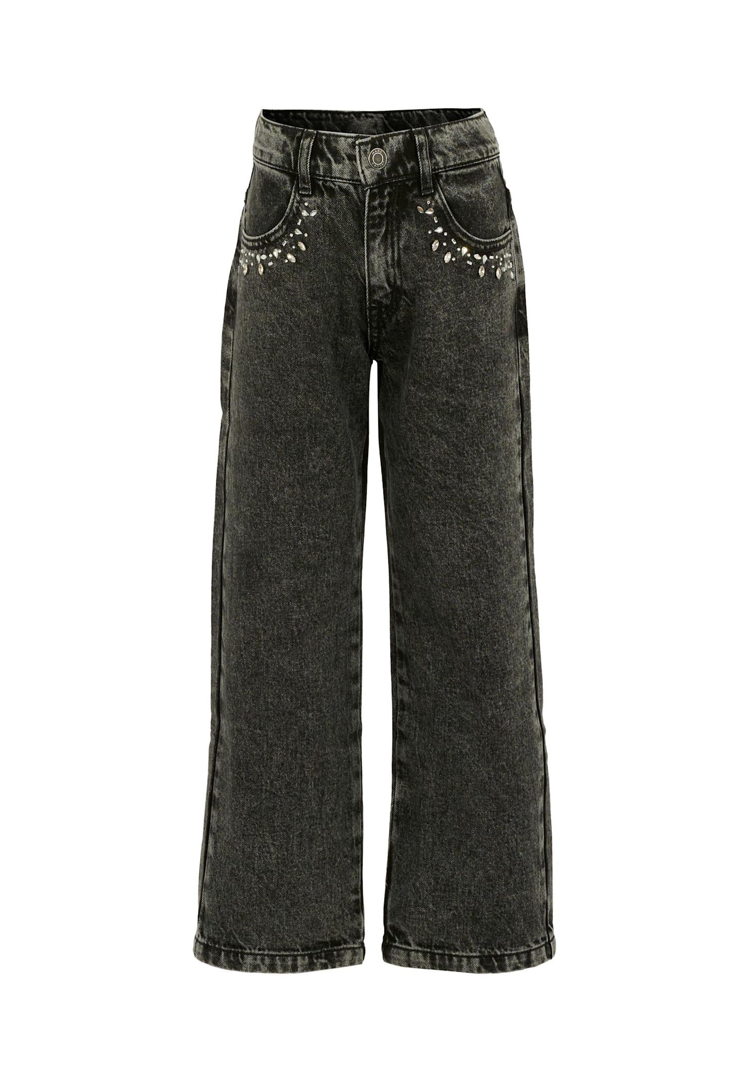 marc jacobs black jeans for girl with rhinestones