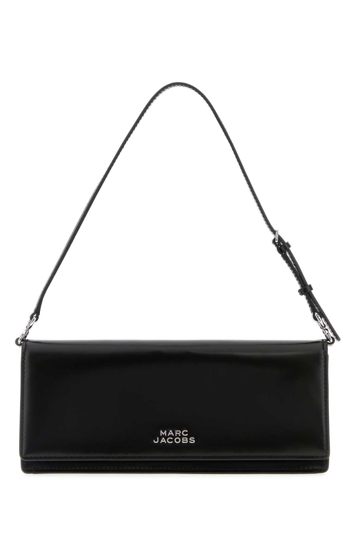 marc jacobs black leather shoulder bag