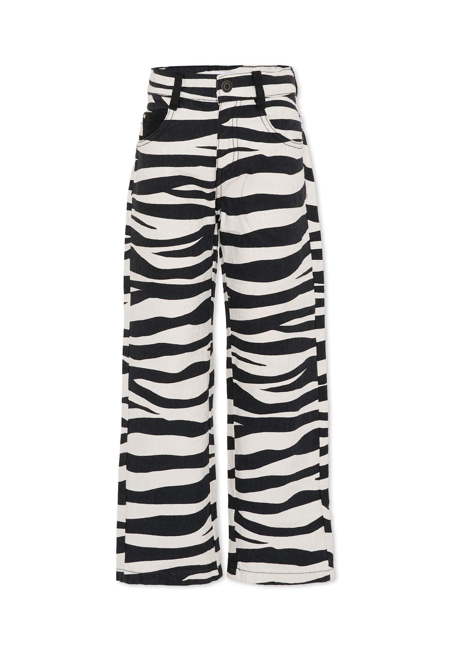 marc jacobs black trousers for girl with zebra print
