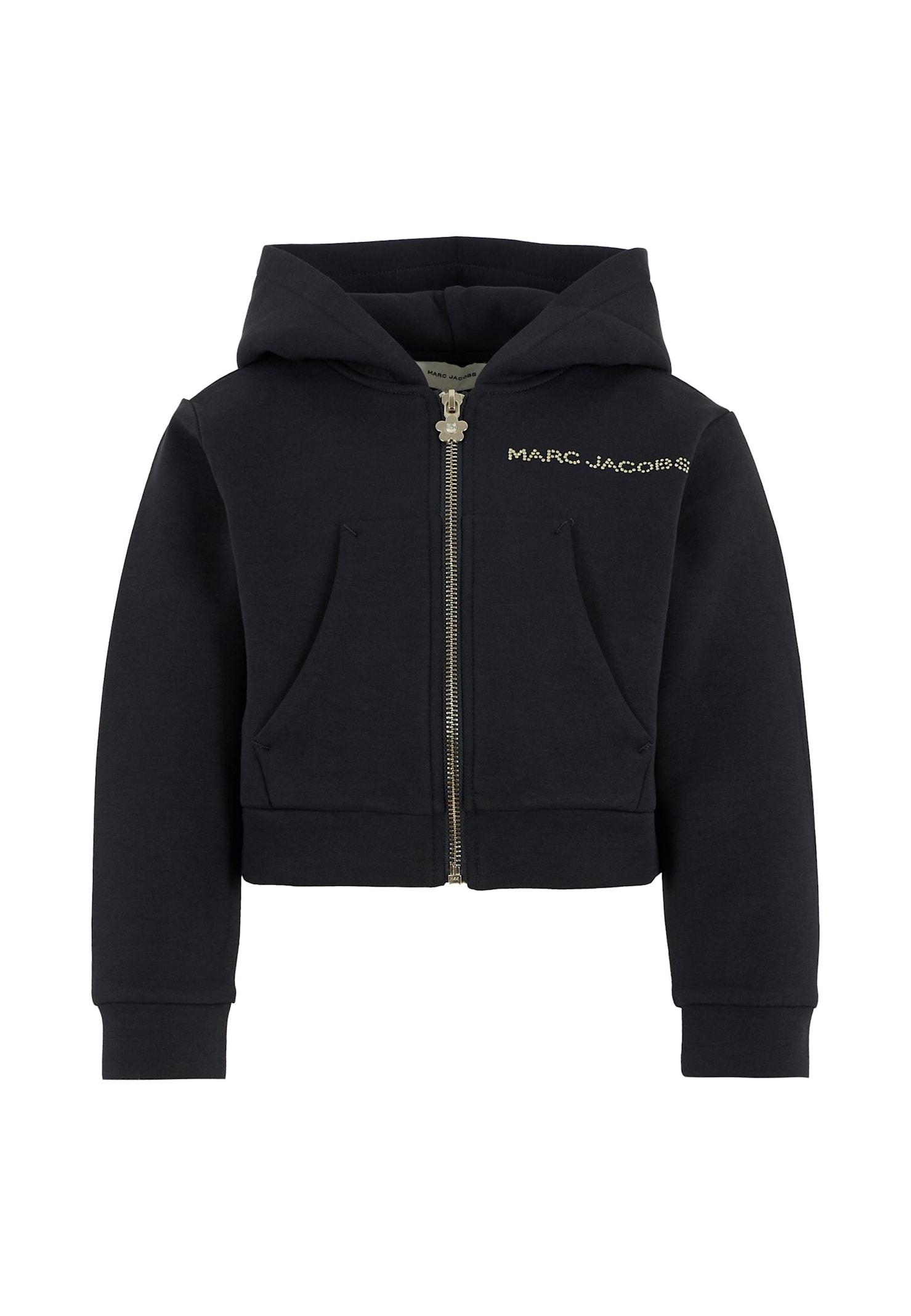 marc jacobs blue crop sweatshirt for girl with logo