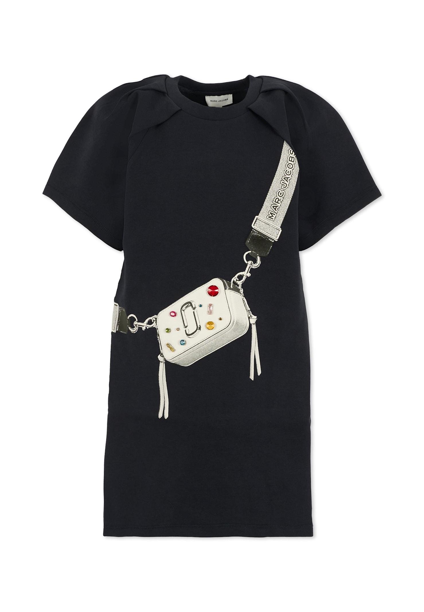 marc jacobs blue dress for girl with bag print