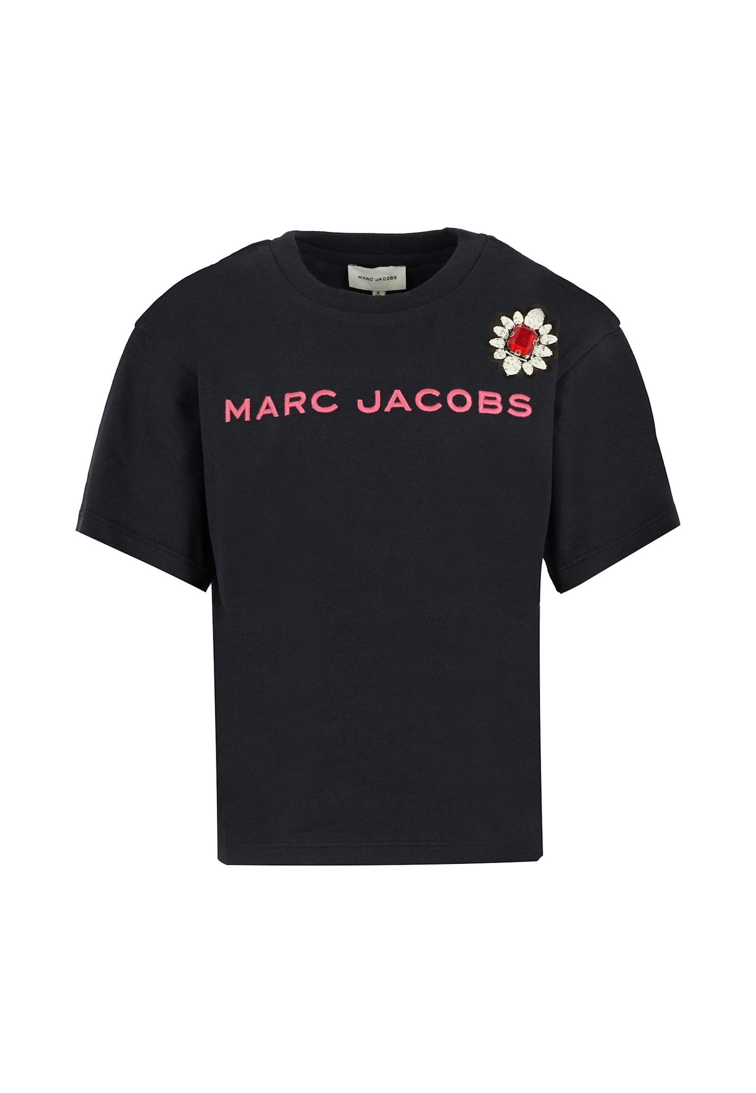 marc jacobs blue t-shirt for girl with logo