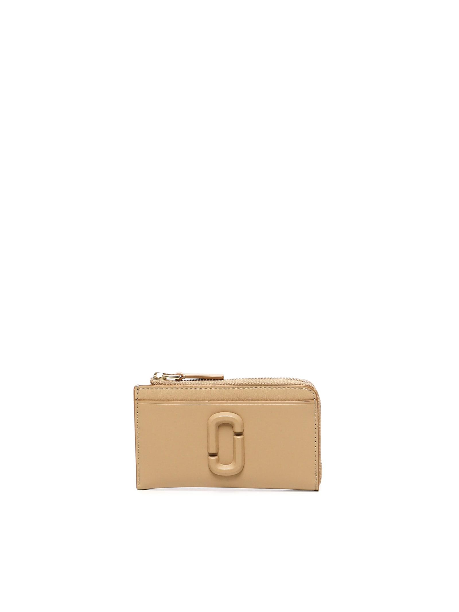 marc jacobs camel leather card holder