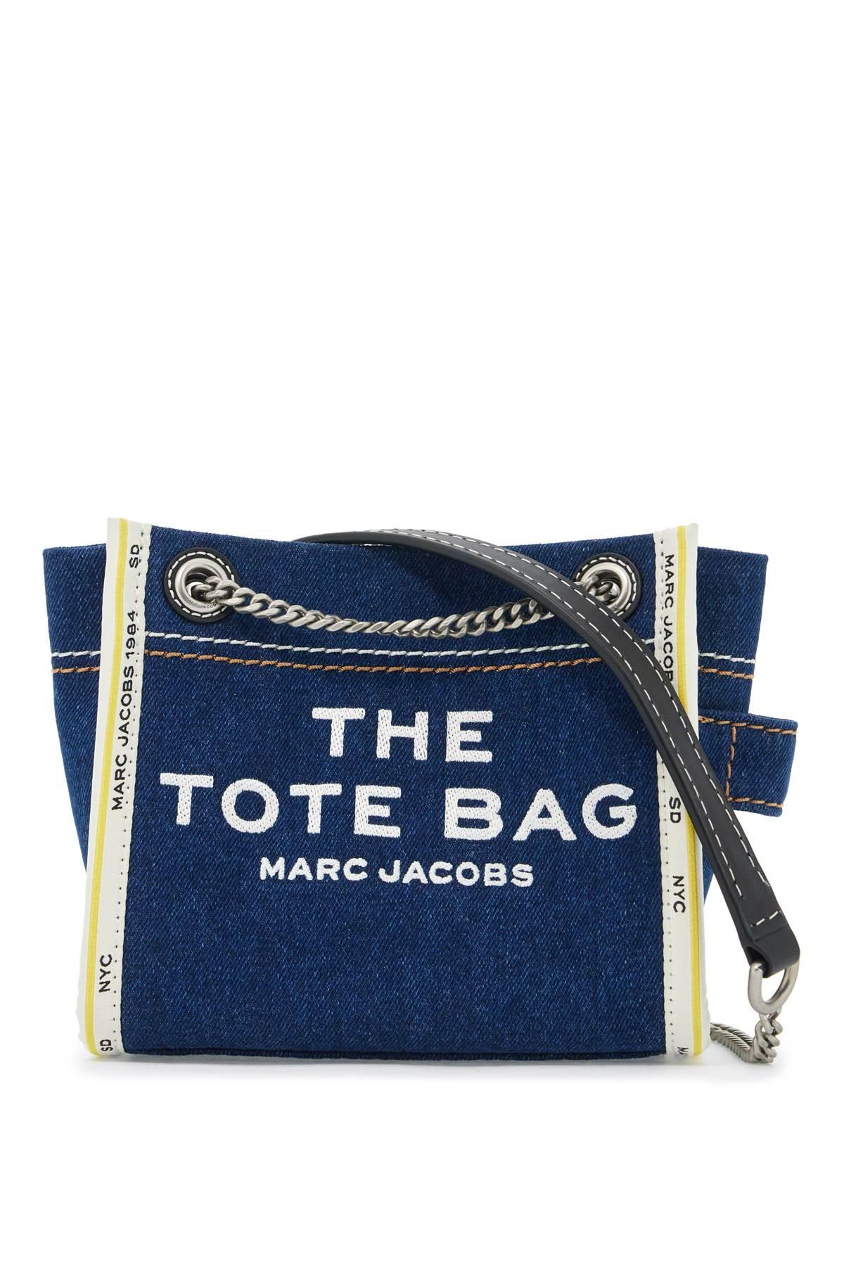 marc jacobs denim chain crossbody tote bag