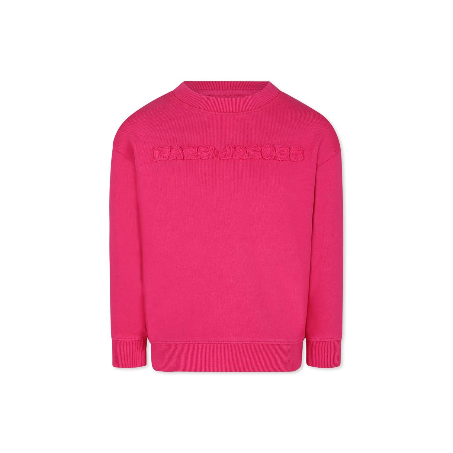 marc jacobs fuchsia sweatshirt for girl with logo