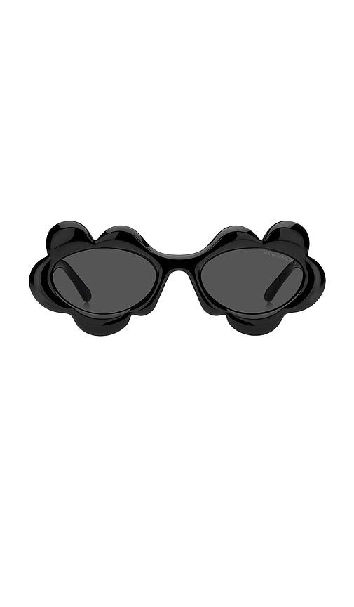 marc jacobs geometrical sunglasses in black.