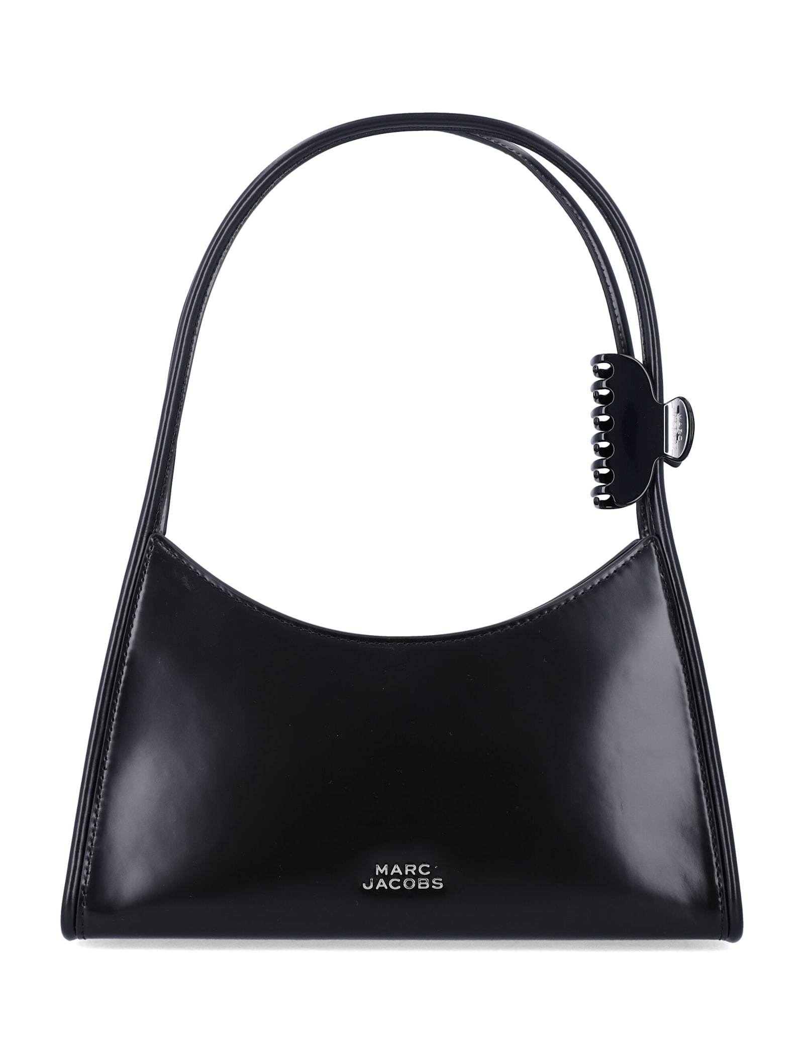 marc jacobs glam claw clip leather shoulder bag