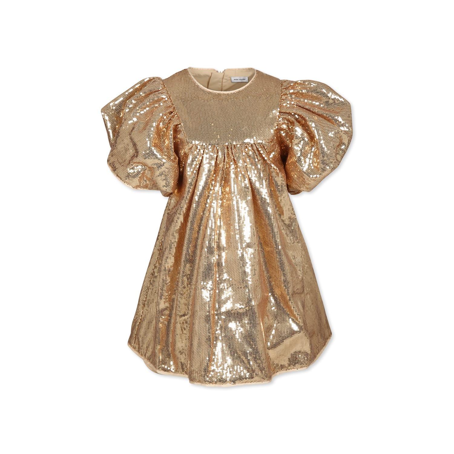 marc jacobs gold dress for girl with sequins