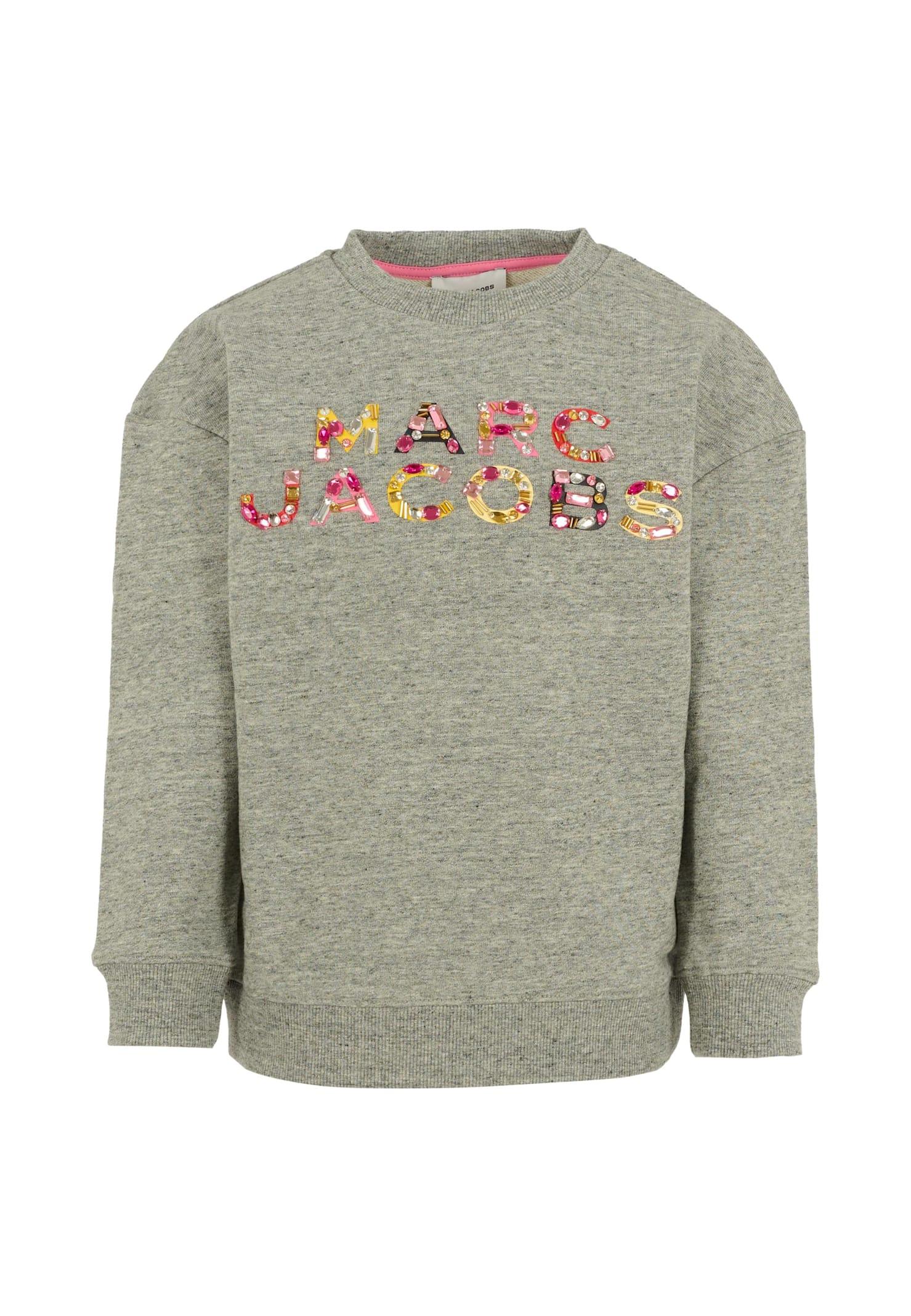 marc jacobs grey sweatshirt for girl with logo