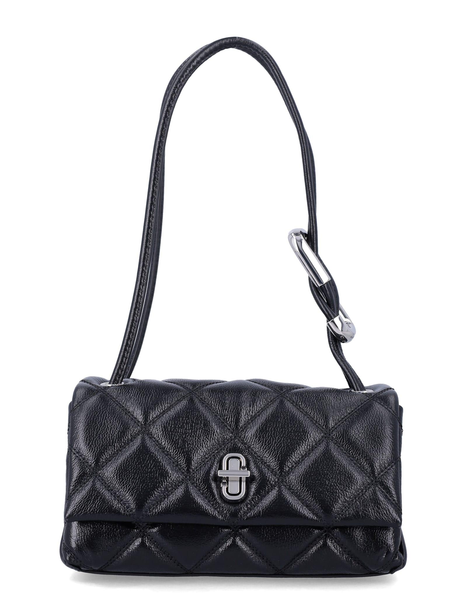 marc jacobs quilted mini dual leather shoulder bag